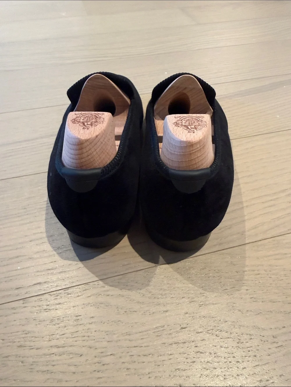 Crockett and Jones Plain Albert Black Velvet Men’s Slip-On Loafers